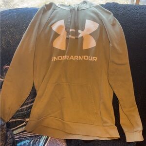 Under Armour Khaki Hoodie with White Logo